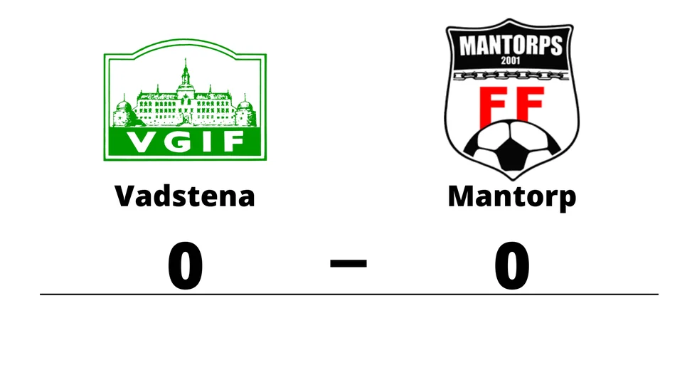 Vadstena GIF spelade lika mot Mantorps FF