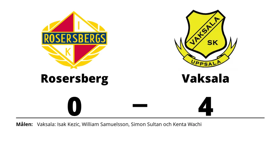 Rosersbergs IK förlorade mot Vaksala SK