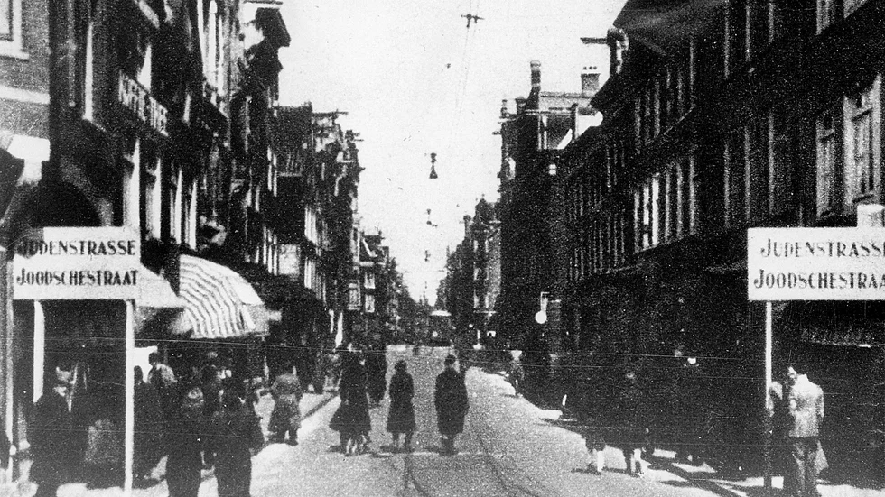 Det judiska ghettot i Amsterdam under de tyska nazisternas ockupation, 1940–1945. Arkivbild.