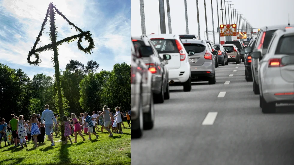 Med ringdans, nubbe och sill i sikte väntas uppemot två miljoner fordon bege sig ut på vägarna under midsommarhelgen. Arkivbild.