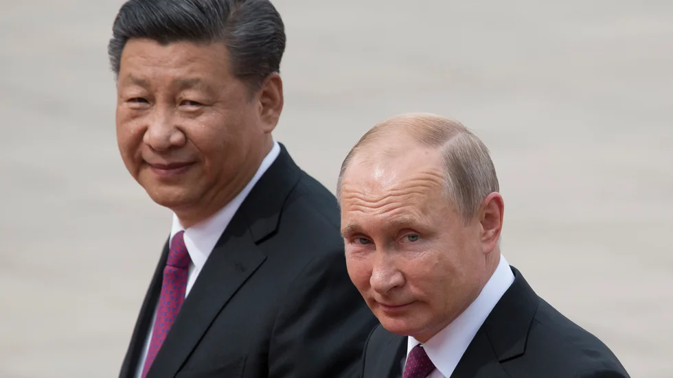 Xi Jinping och Vladimir Putin. Kinas och Rysslands presidenter tänker sig en ny världsordning. På resten av världens bekostnad.