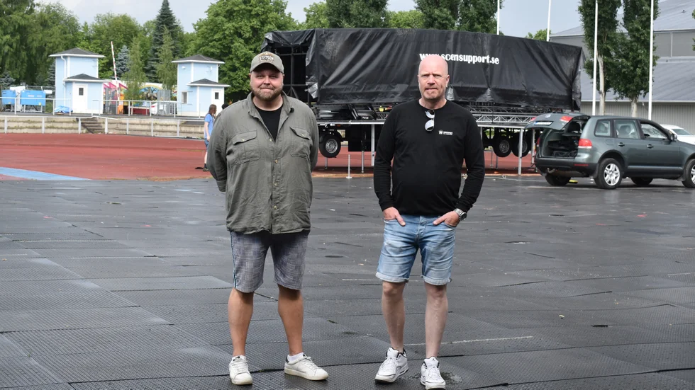 Peter Wiklund och Gunnar Karlsson är hoppfulla och tror att det kommer att bli en bra festival.