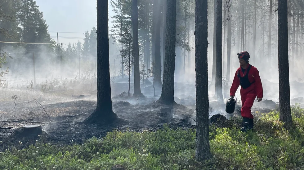 Branden i Klutmark är under kontroll.