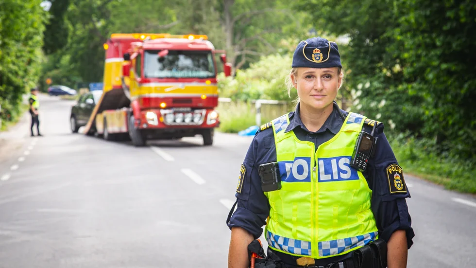 Jennifer Andersson, gruppchef och yttre befäl, leder polisens förundersökning om äggkastningen i Klintehamn.