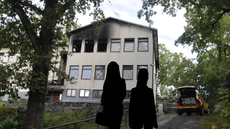 Två tonårstjejer är åtalade efter branden på HVB-hemmet.