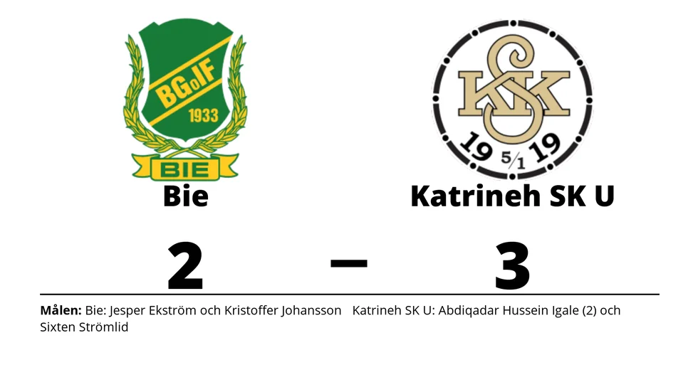 Bie GoIF förlorade mot Katrineholms SK U