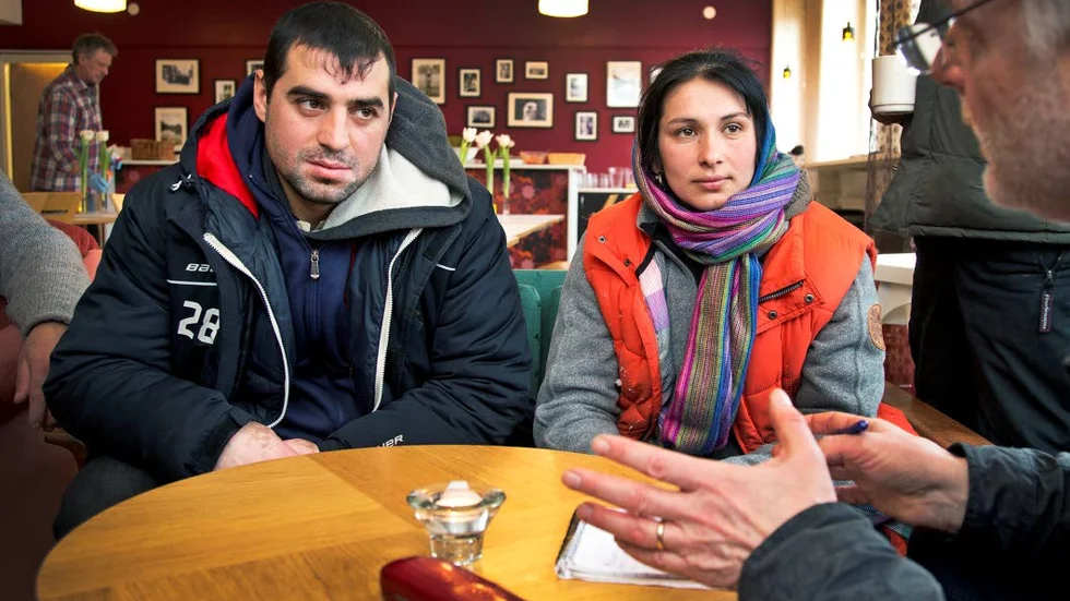 Nicolae och Trina Lita sover på härbärget i Linköping och äter på lunchrestaurangen varje dag.