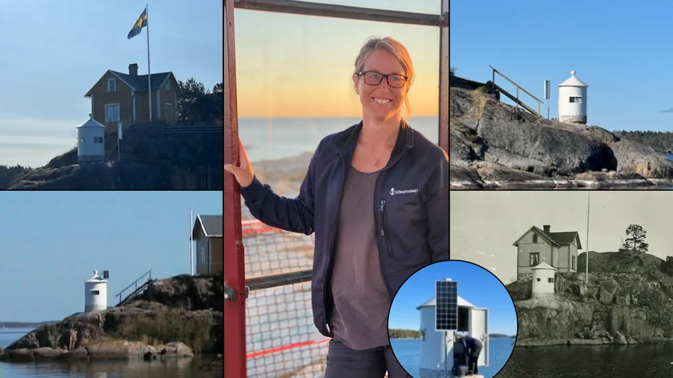 Vi har rekonstruerat vissa delar som har rostat bort, säger Emma Wegrell, förvaltare som jobbar med byggnadsminnen på Sjöfartsverket. 