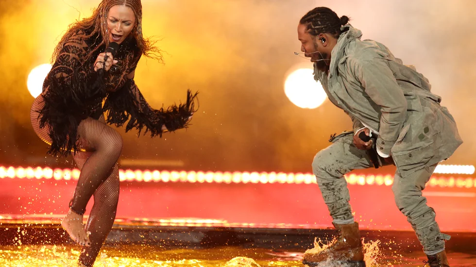 Beyoncé och Kendrick Lamar 2016. Arkivbild.