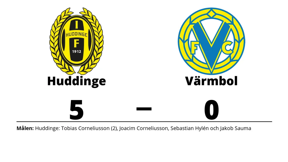 Huddinge IF vann mot Värmbols FC
