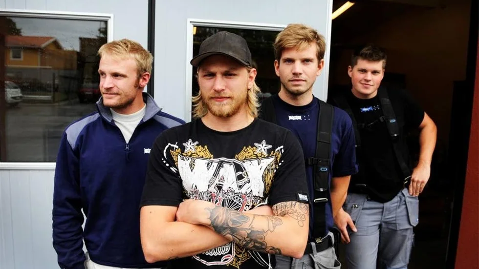 VVS-montörer på Imtech som har varit eller är lärlingar. Rick Gustavsson, klar lärling; Joel Svensson, lärling; Rasmus Karlsson, klar lärling, samt Alexander Ståhlgren, klar lärling.
