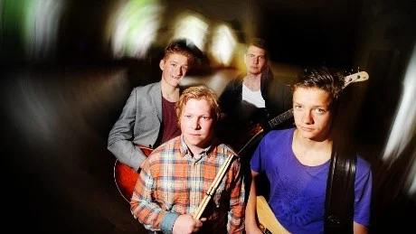 AdamAlexander består av Martin Dimpker (längst bak till vänster), Henrik Mårtensson, Alexander Lundahl (längst fram till vänster) och Adam Dimpker.Arkivbild: Ola Axman