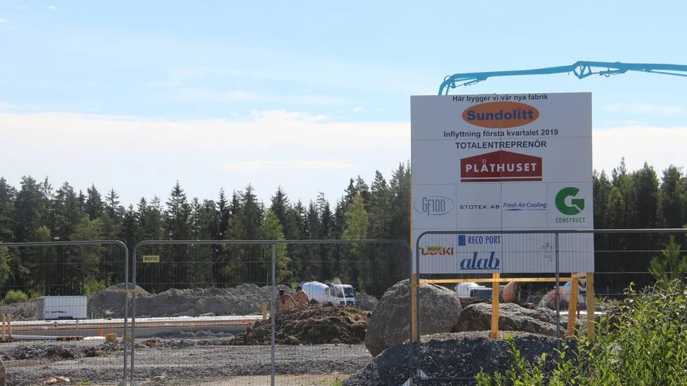 Arbetet av Sundolitts fabrik i Varghällar har startat.
