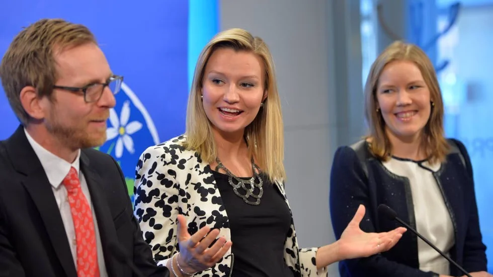 FÖRNYARE. Kristdemokraterna Jacob Forssmed, Ebba Busch Thor och Emma Henriksson, gruppledare i riksdagen, vid en pressträff på fredagen.