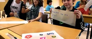 Eleverna gjorde egen "Gallup-undersökning"
