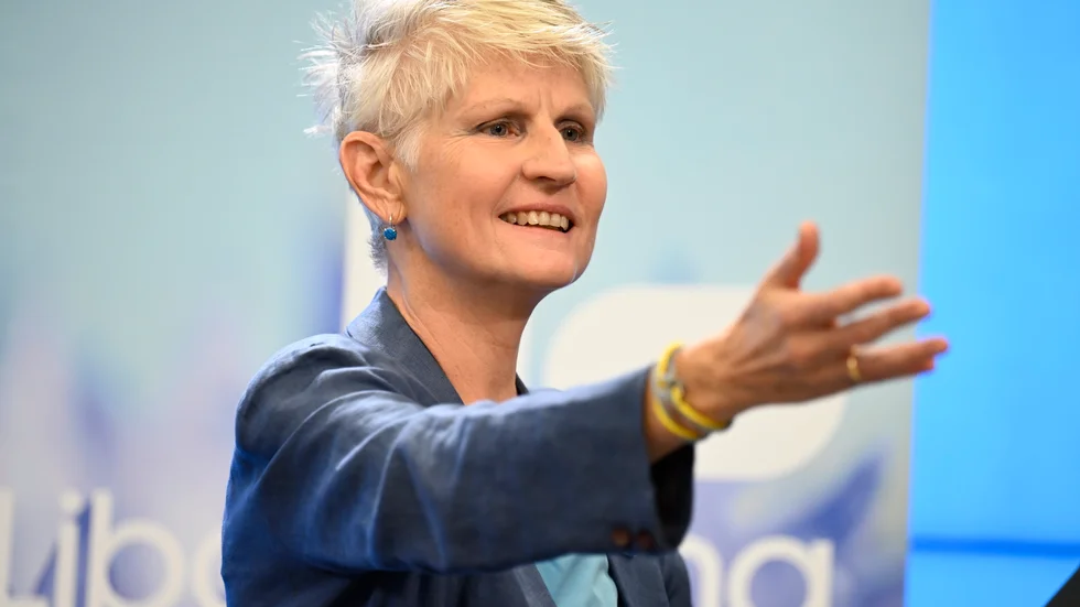 Anna Maria Corazza Bildt under en tidigare pressträff inför valet till Europaparlamentet. Arkivbild.