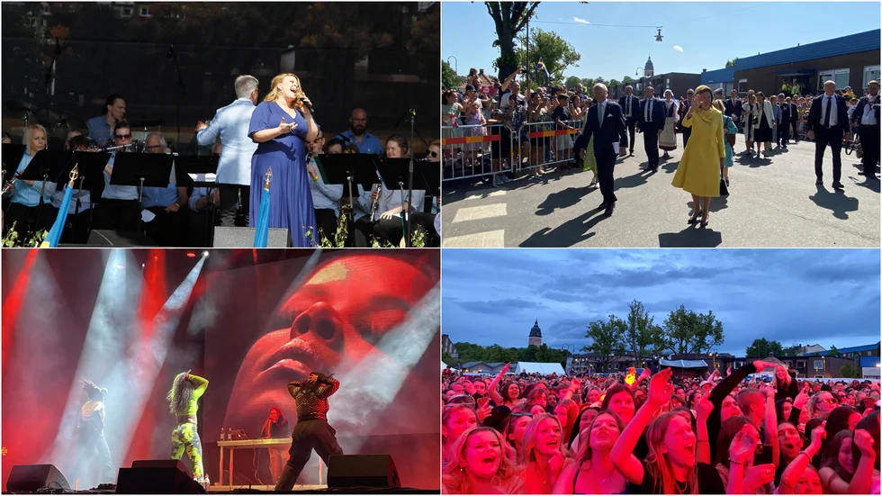 Sarah Dawn Finer sjöng och var konferencier den 6 juni då även Kungaparet deltog, Imenella framträdde den 3 juni och bilden på publiken är från den kvällen.