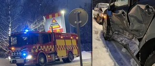 Två till sjukhus efter trafikolycka i Skellefteå