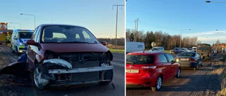 Personbilar i krock vid Tuna Park – orsakade jätteköer