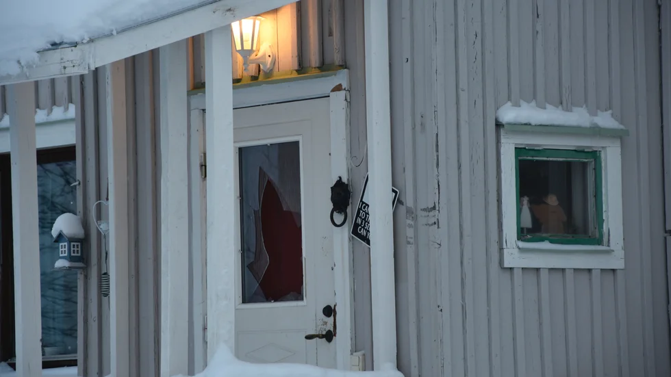 Efter första inbrottet i huset i Sangis.