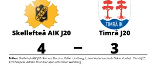 Skellefteå AIK J20 avgjorde mot Timrå J20 i förlängningen