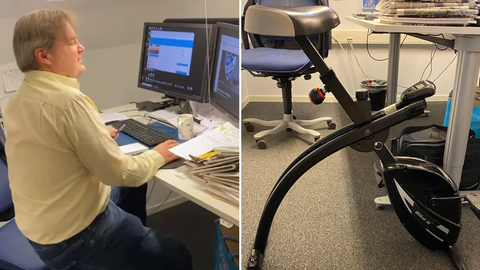 Vätternrundan på redaktionen. Krönikören gjorde i helgen två sträckor i personalens utmaning. En cykelstol kan vara motion som är effektiv när man samtidigt kan göra något annat.