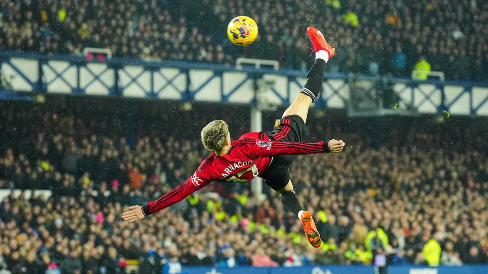 Alejandro Garnacho cyklade in 1–0 för Manchester United.