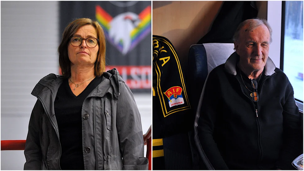 Annika Thyni, ordförande i Kiruna IF, och Lars Göran Stålnacke, ordförande Kiruna AIF, har olika syn på vilka riktlinjer som gäller på Lombia.