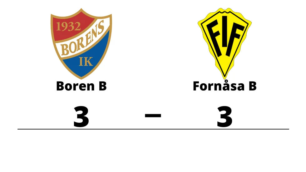 Borens IK B spelade lika mot Fornåsa IF B