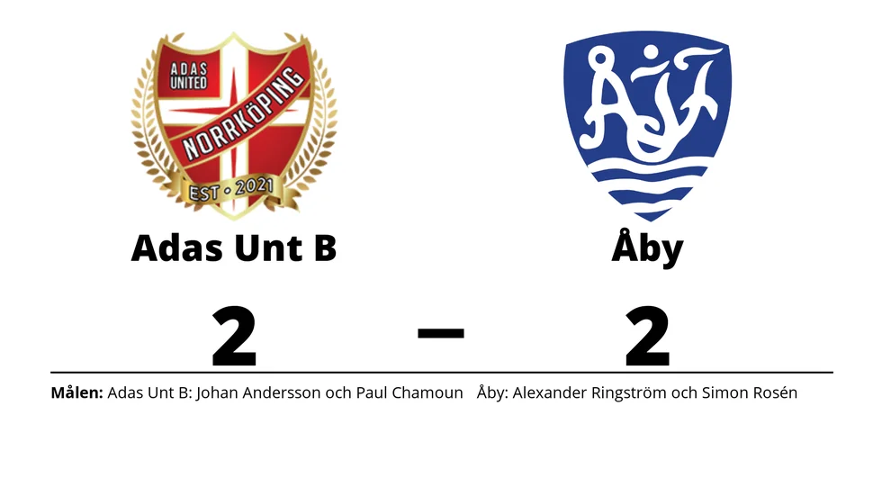 Adas United IF B spelade lika mot Åby IF