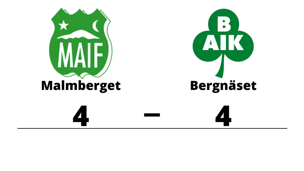 Malmbergets AIF spelade lika mot Bergnäsets AIK 2