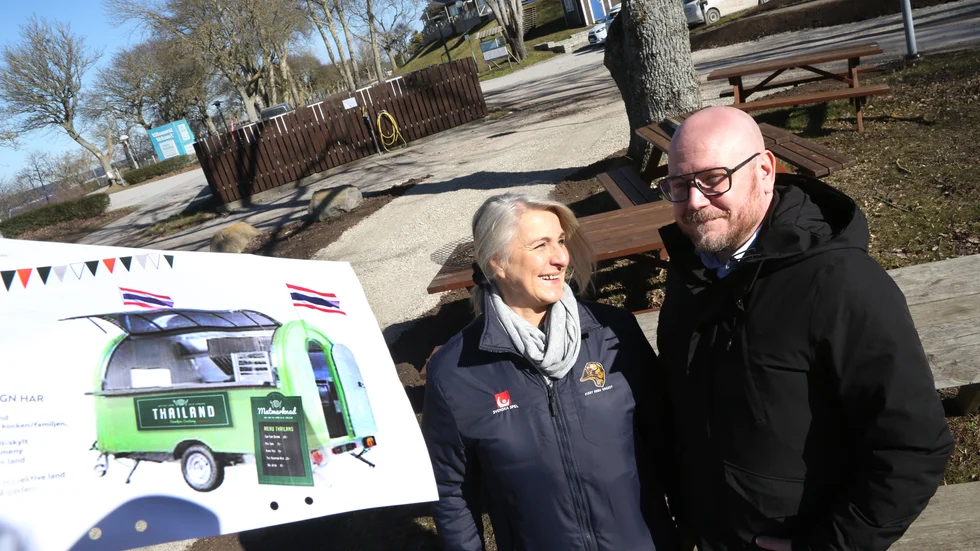 Eva Werkelin och  Mattias Andersson är två av initiativtagarna till Gotlands matmarknad.