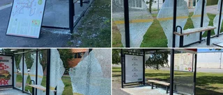 Busskurer vandaliserade i Luleå: "Drygt 50 krossade glas"