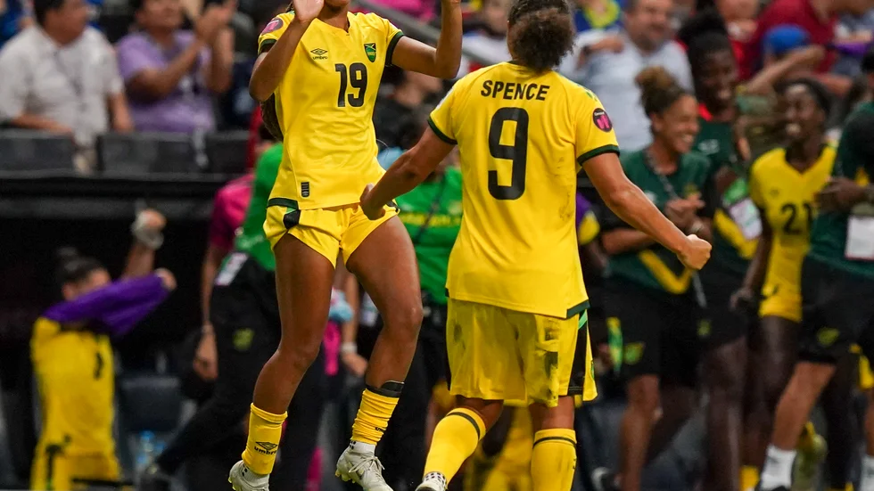 Jamaicajubel i en landskamp mot Costa Rica i fjol. Nu säger VM-spelarna att de kommer att bojkotta landslagets kommande kvalmatcher till Gold Cup. Arkivbild.
