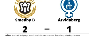 Rebecka Johanssons mål räckte när Åtvidaberg föll mot Smedby B