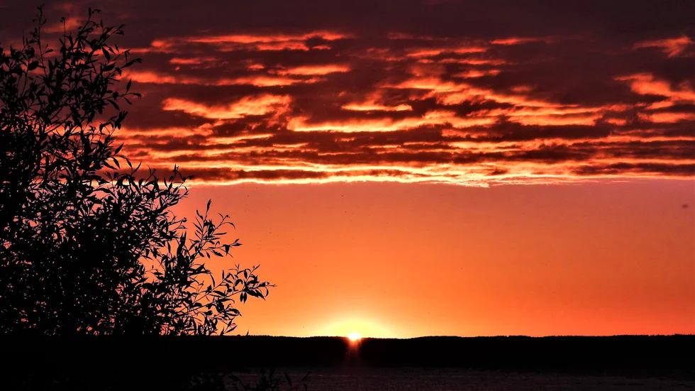 Det senaste året har "Dagens bild" visat många starkt röda solupp- och nedgångar, menar insändarskribenten.