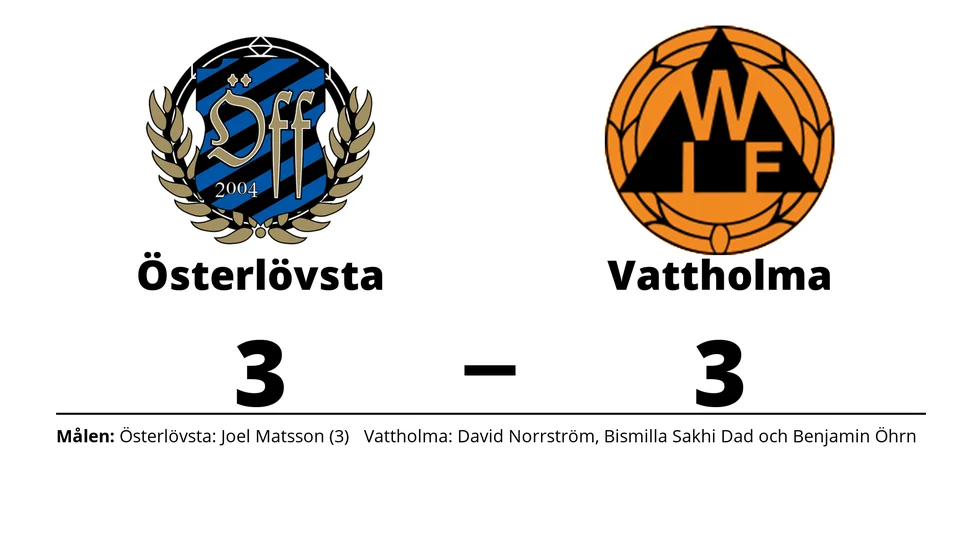 Österlövsta FF spelade lika mot Vattholma IF