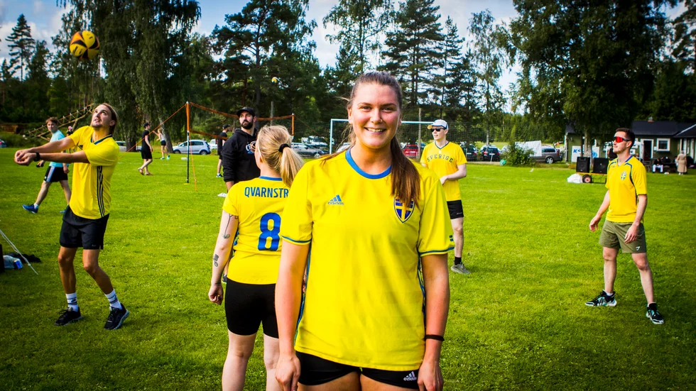 Emelie Hedenberg är en av spelarna i det enda renodlade damlaget Klitor-IS under årets upplaga av Byle beach.