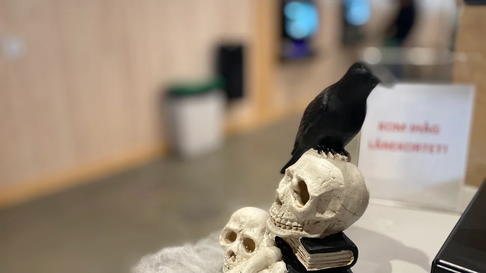 Skräck var temat på Stadsbiblioteket i Skellefteå i helgen.