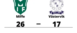 Västervik föll i toppmötet mot Miffe