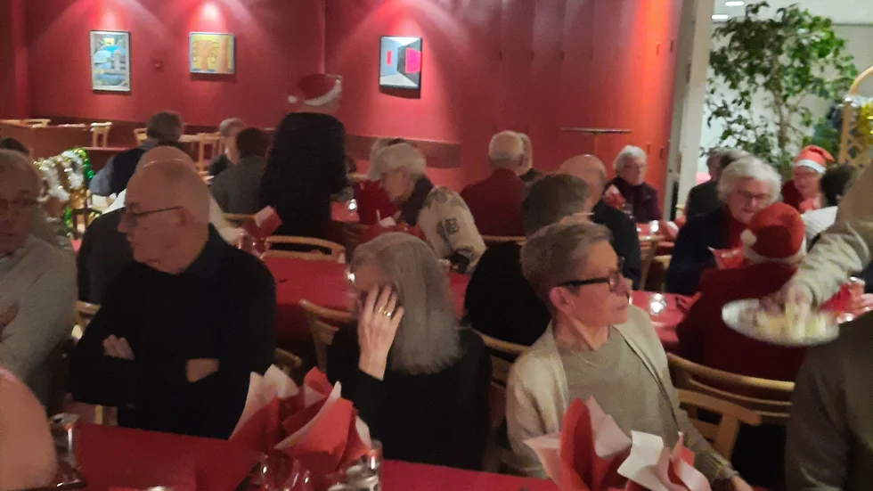En god jultallrik avnjöts under SKPF:s julfest.