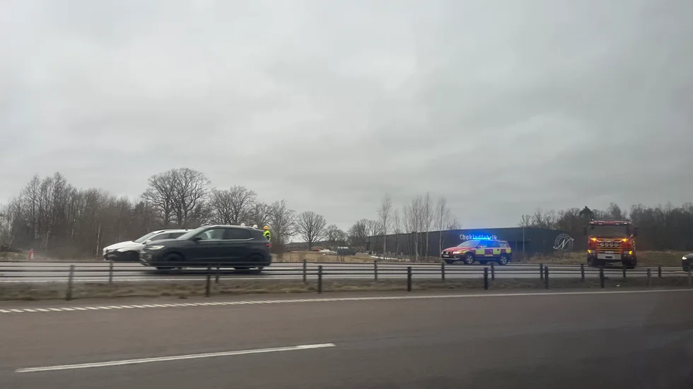 Olycka på E4 utanför Ödeshög. 