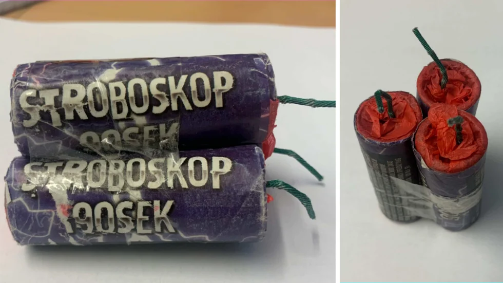 En man i 20-årsåldern åtalas efter att ha ertappats med pyroteknik på Studenternas i Uppsala.