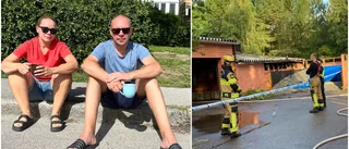 Bilägarna vaknade av smällar: "Slog lågor av eld"