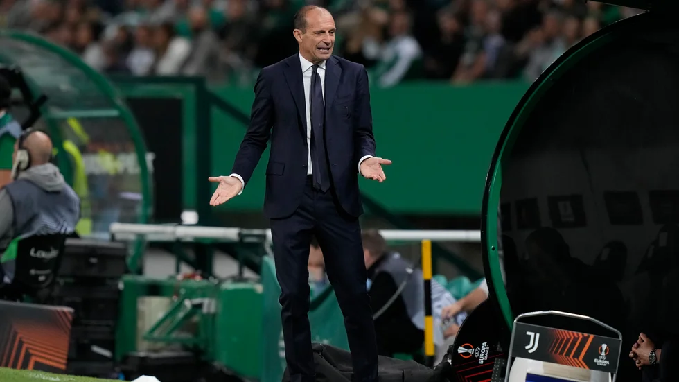 Juventus tränare Massimiliano Allegri får nöja sig med inhemsk spel nästa säsong. Arkivbild.