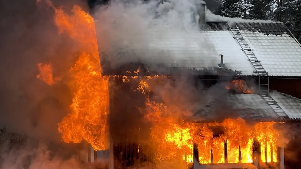 Det var en kraftig brand som utbröt.