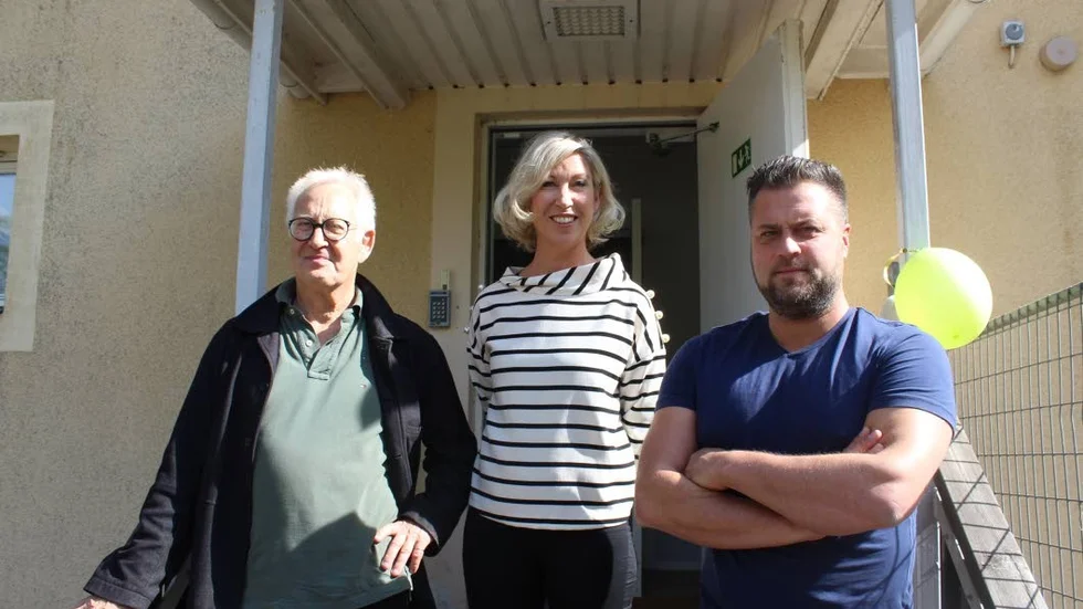 Ledartrojkan på Schedevi Psykiatri. Frv ägare Lennart Fält, vd Sofia Fält och regionchef Johan Lindblom.