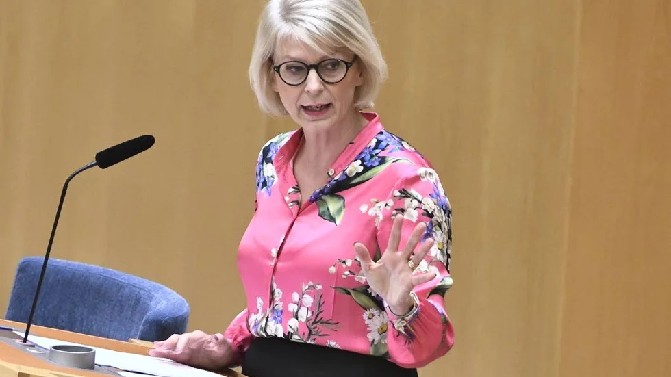 Moderaternas ekonomisk-politiska talesperson Elisabeth Svantesson under onsdagens budgetdebatt.