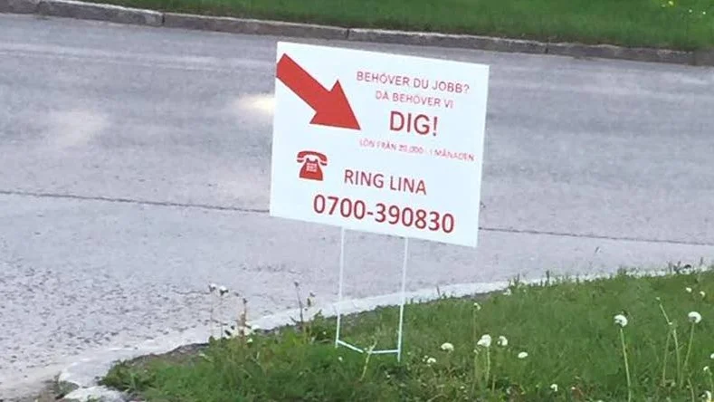 Så här ser skyltarna ut som placerats ut runt om i länet.