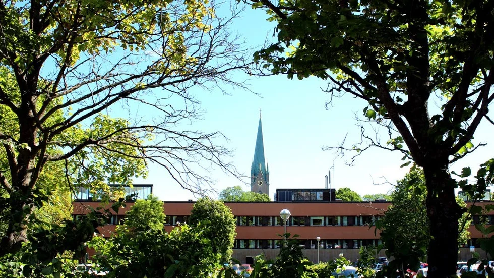 Dominerar. Domkyrkans 106 meter höga torn dominerar totalt Linköpings skyline.